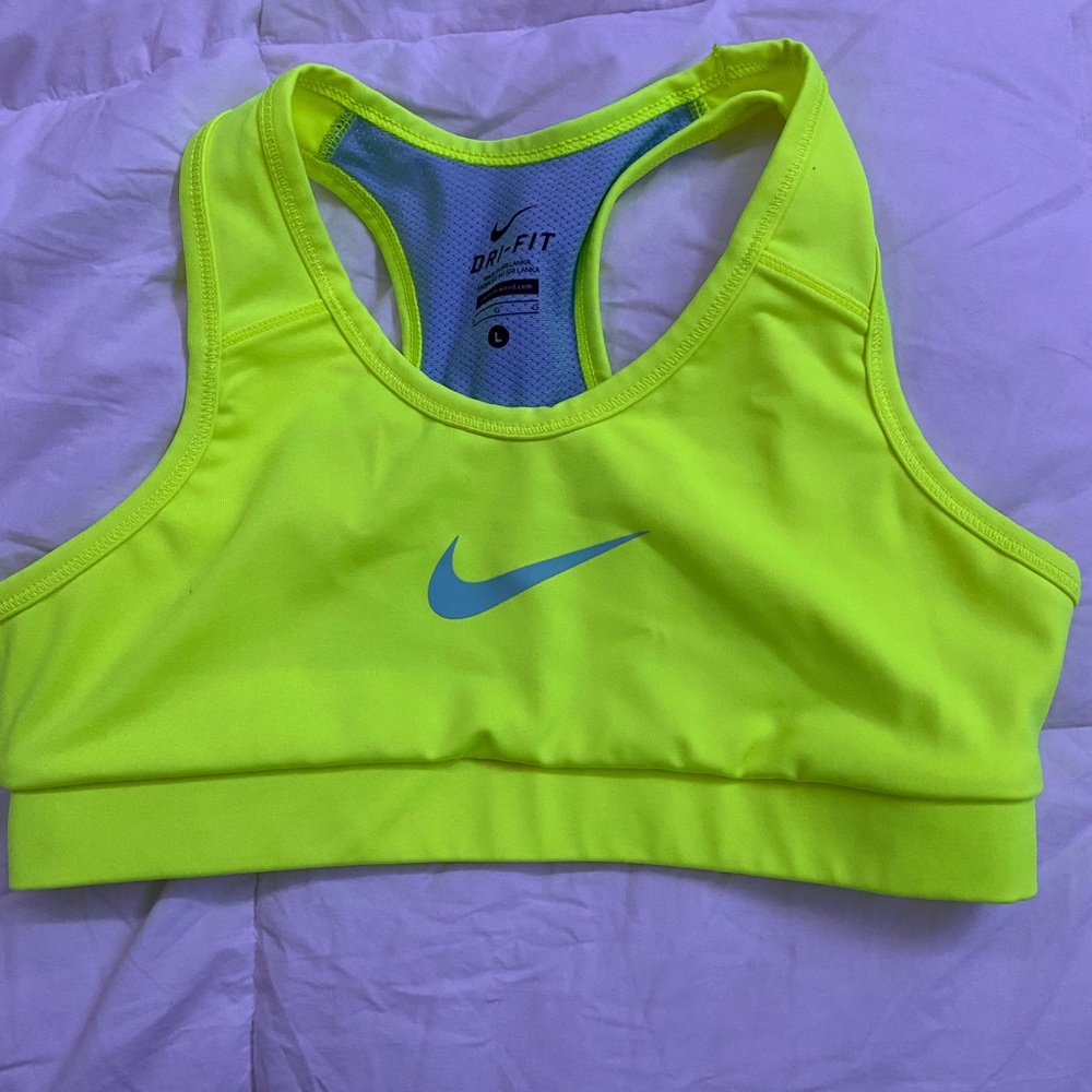 Nike Neon Yellow Sports Bra